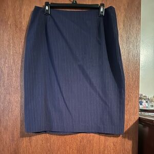 Bitten by Sarah Jessica Parker Navy Striped Pencil Skirt